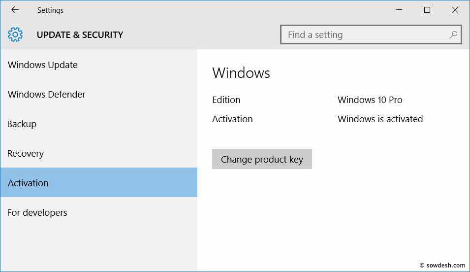 Windows 10 Activitation