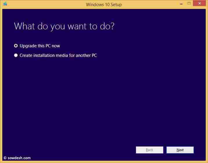 Windows 10 Setup using Media Creation Tool